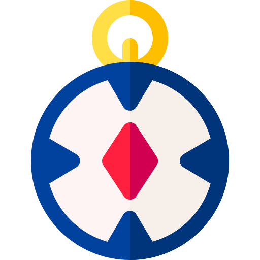 Brújula Basic Rounded Flat icono