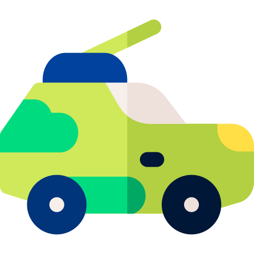 vehículo militar Basic Rounded Flat icono