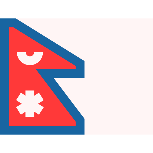 nepal Basic Straight Flat icoon