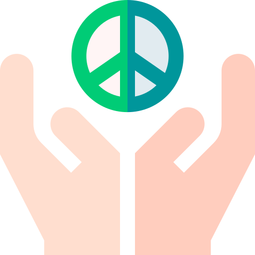 Símbolo de la paz Basic Straight Flat icono