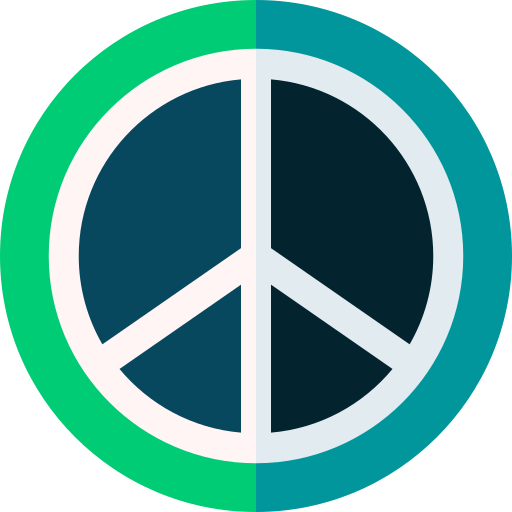 symbole de la paix Basic Straight Flat Icône