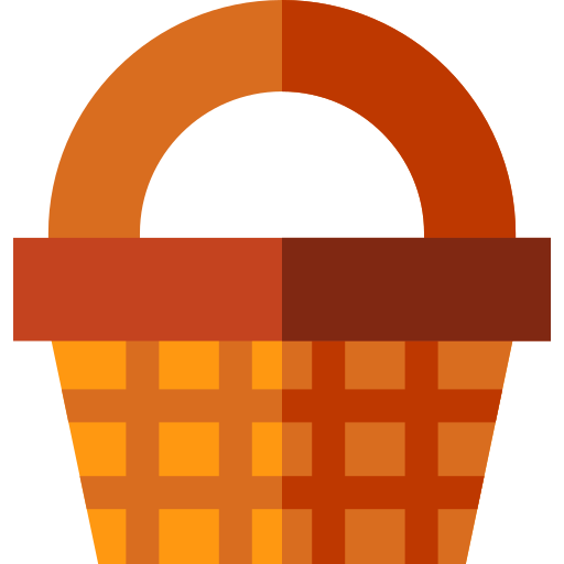 Picnic basket Basic Straight Flat icon