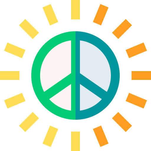 Símbolo de la paz Basic Straight Flat icono