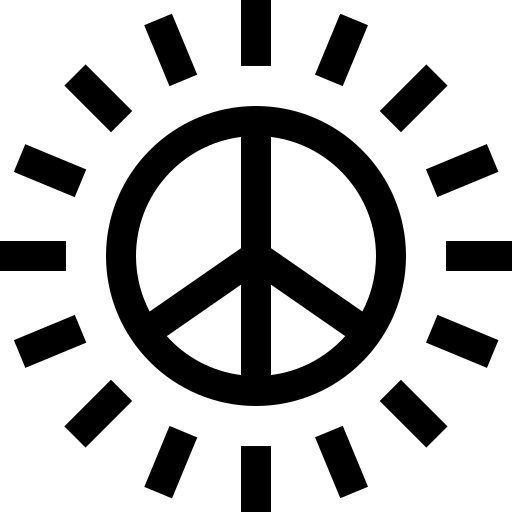 vredessymbool Basic Straight Lineal icoon