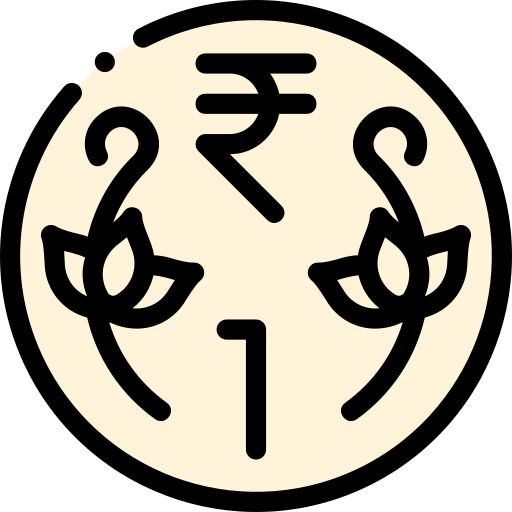 Rupee Detailed Rounded Lineal color icon