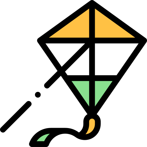 Kite Detailed Rounded Lineal color icon