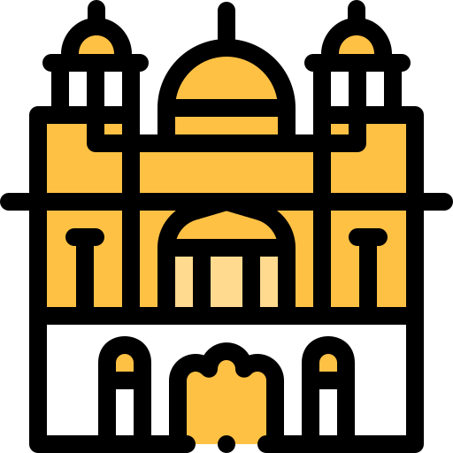 Templo dorado Detailed Rounded Lineal color icono