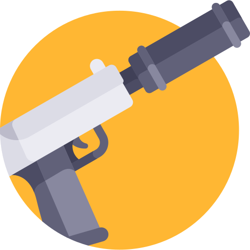 Gun Detailed Flat Circular Flat icon