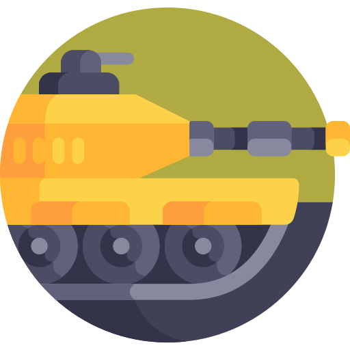 czołg Detailed Flat Circular Flat ikona