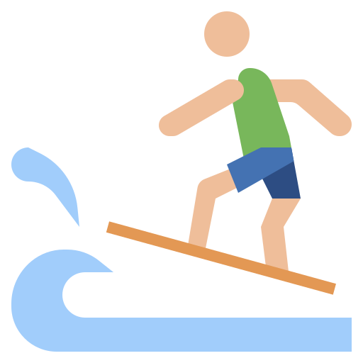 surfer Surang Flat ikona