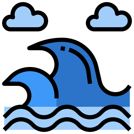 Mar Surang Lineal Color icono