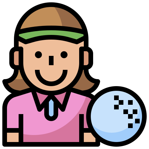 Игрок в гольф Surang Lineal Color иконка