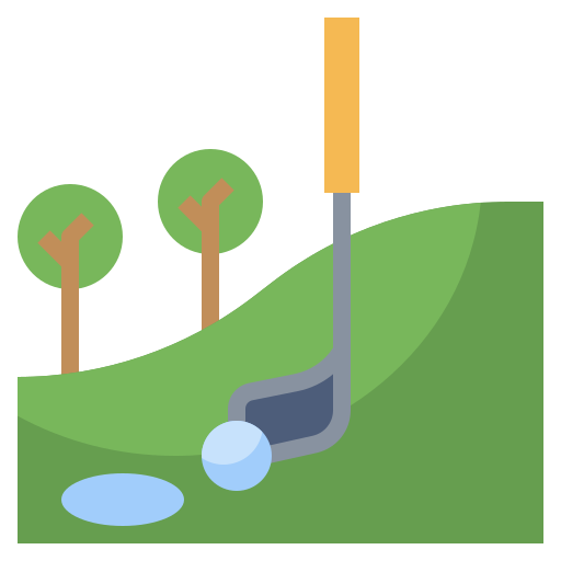 Golf course Surang Flat icon