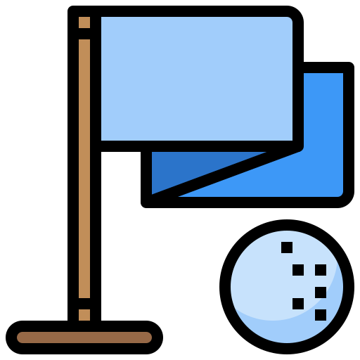 골프 플래그 Surang Lineal Color icon