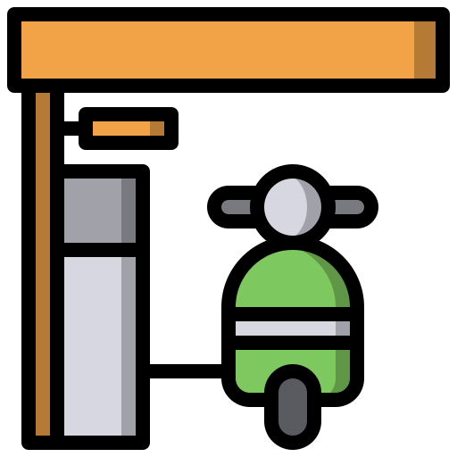 Scooter Surang Lineal Color icon