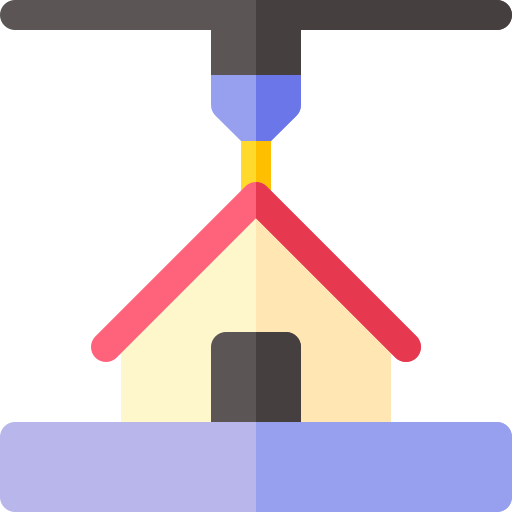 dom Basic Rounded Flat ikona