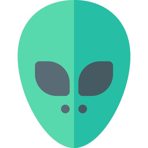 Máscara de alien Basic Rounded Flat icono