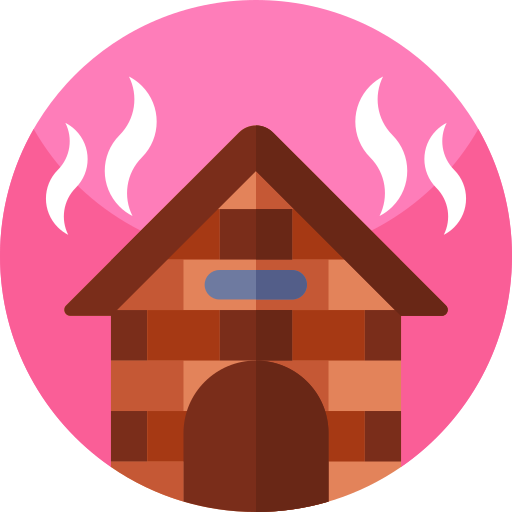 sauna Geometric Flat Circular Flat icoon