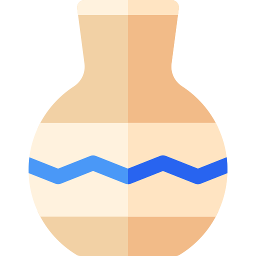 vase Basic Rounded Flat Icône
