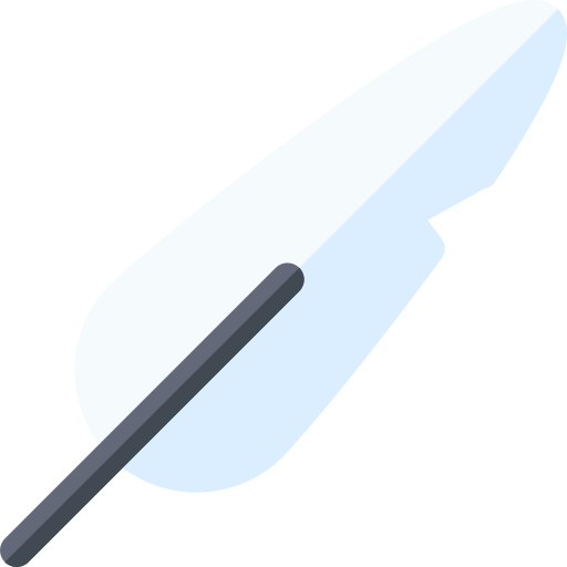 Feather pen Basic Rounded Flat icon