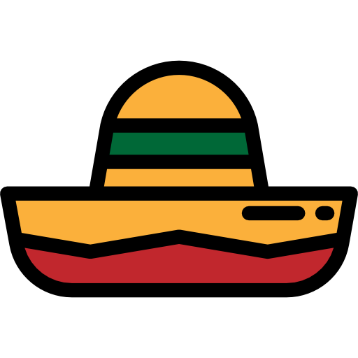 メキシカンハット Detailed Rounded Lineal color icon