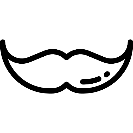 bigote Detailed Rounded Lineal icono