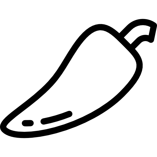 papryczka chili Detailed Rounded Lineal ikona