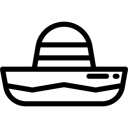 Мексиканская шляпа Detailed Rounded Lineal иконка