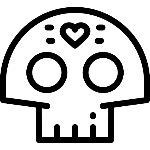 calavera mexicana Detailed Rounded Lineal icono