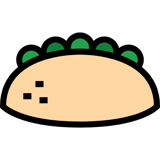 taco Detailed Straight Lineal color ikona
