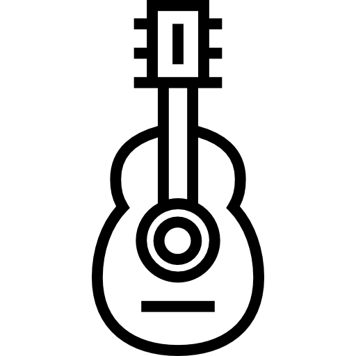 chitarra Detailed Straight Lineal icona