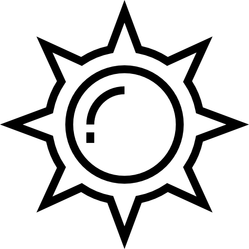 słońce Detailed Straight Lineal ikona