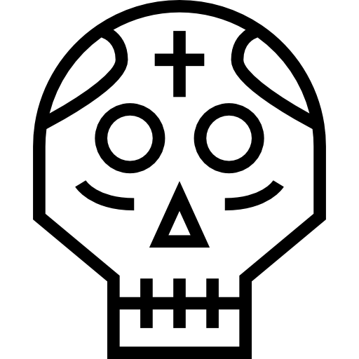 czaszka Detailed Straight Lineal ikona