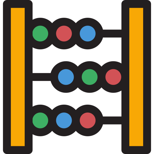 Abacus Detailed Rounded Lineal color icon