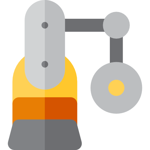 robot przemysłowy Basic Rounded Flat ikona