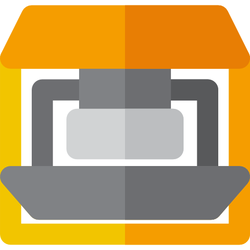 robot industrial Basic Rounded Flat icono