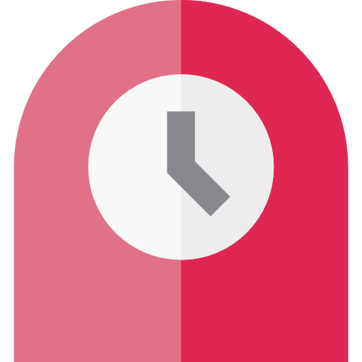 Table clock Basic Straight Flat icon