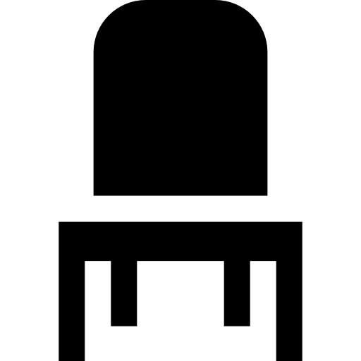 silla Basic Straight Filled icono