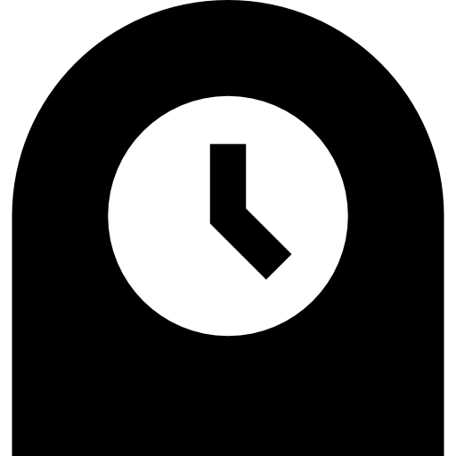 reloj de mesa Basic Straight Filled icono