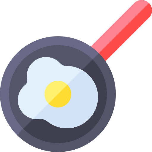 Huevo frito Basic Rounded Flat icono