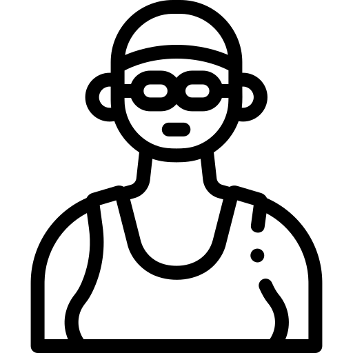 nageur Detailed Rounded Lineal Icône