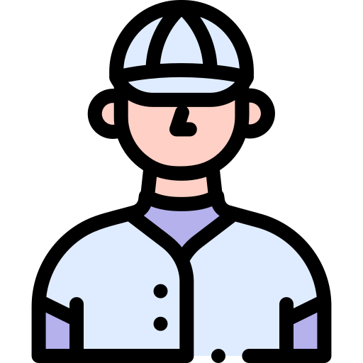 baseballista Detailed Rounded Lineal color ikona