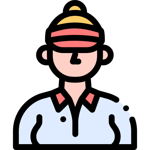 Golfer Detailed Rounded Lineal color icon