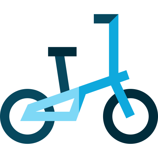 bicyclette Basic Straight Flat Icône