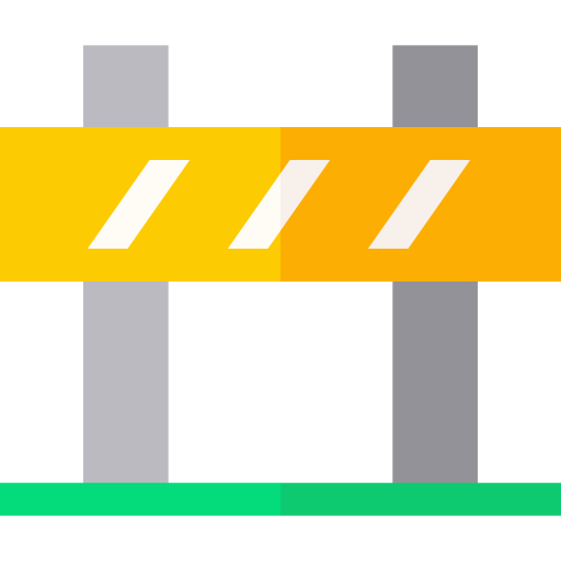barrière Basic Straight Flat Icône