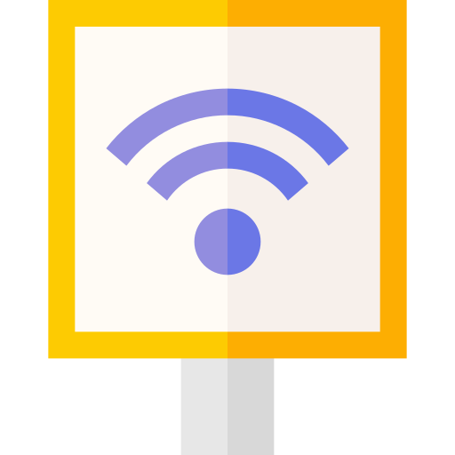 Сигнал wi-fi Basic Straight Flat иконка