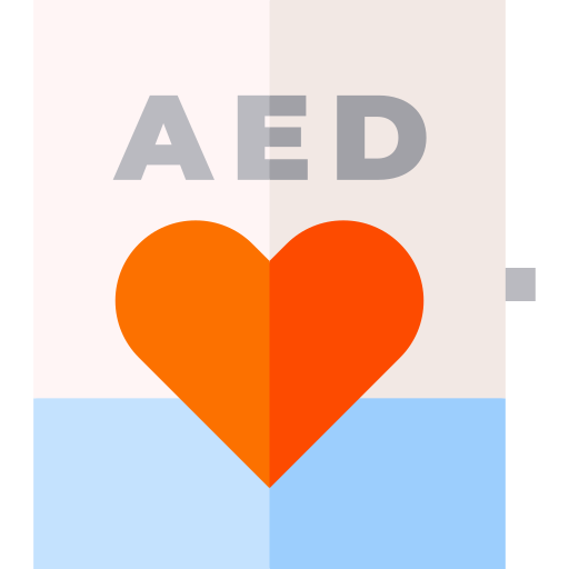 defibrillator Basic Straight Flat icoon