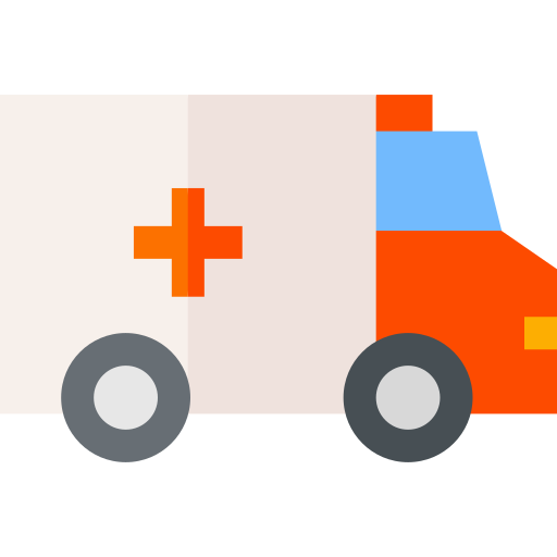 Ambulancia Basic Straight Flat icono