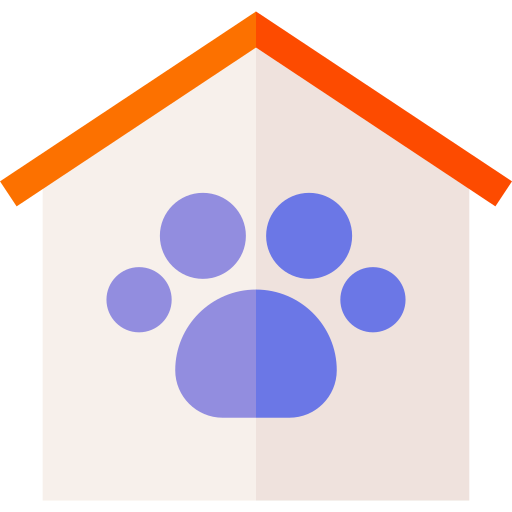 Animal shelter Basic Straight Flat icon