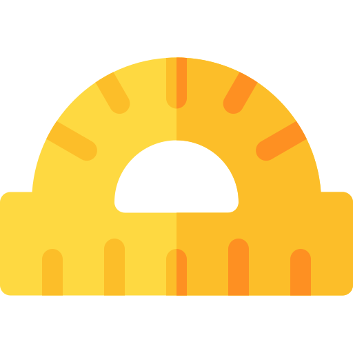 Protractor Basic Rounded Flat icon